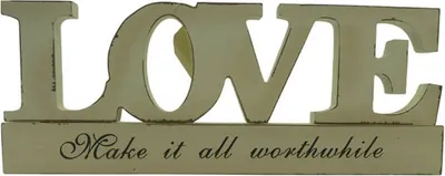 Produktbild von Romantischer, großer Schriftzug 'LOVE' aus hochwertigem Holz in Shabby weiß