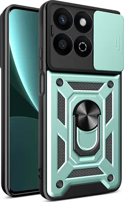 Produktbild von Hülle für Honor 200 Smart Magnetische Ring Ständer Halter Dia Kameraschutz TPU Bumper Silikon Schutzhülle Grün
