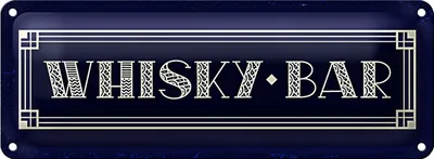Produktbild von Blechschild 27x10 cm Whisky Bar Dekoration
