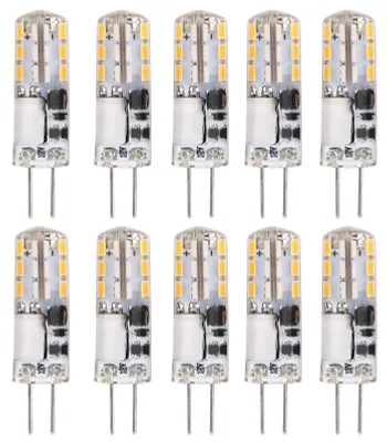 Zdjęcie produktu dla 10 sztuk żarówek LED G4, 24 diody LED, 1,2W, podwójny pin, źródło światła do oświetlenia sufitowego, lamp ściennych, 12V