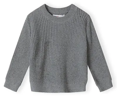 Minoti Pullover Grau für Jungen, Vorderansicht