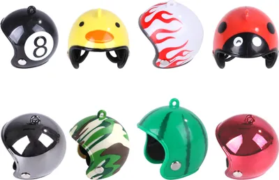 Produktbild von 8 Stück Hühnerhelm, Hühnerhelm, Papageienhelm, Schutzhelm für kleine Haustiere, Kostümzubehör für Hühner, Vögel, Sittiche