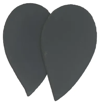 Image de Lot de 2 ardoises en forme de goutte, 24x15 cm – Assiettes de service en ardoise naturelle, de forme goutte, idéales pour le fromage, les amuse-gueules, la décoration et les cadeaux