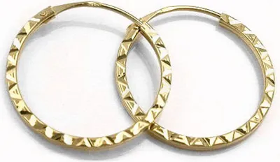 Produktbild von Creole Ohrringe Ohrschmuck aus 375 Gold Gelbgold diamantiert für Damen
