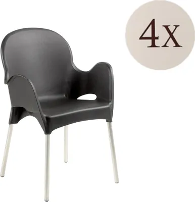 Produktbild von Raimund - Outdoor-Stuhl, Anthrazit, 4 Stühle  Italy