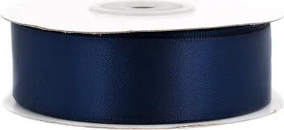 Produktbild von Doppelseitiges Satinband 25mm x 20m Rolle Dunkelblau