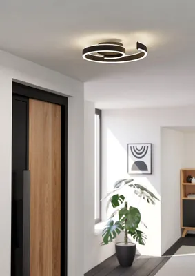 Produktbild von Eglo LED Smart Deckenleuchte Andabaia-Z Schwarz 37W 4450lm CCT 3000K-6500K Dimmbar App Google Alexa Bluetooth ZigBee Matter
