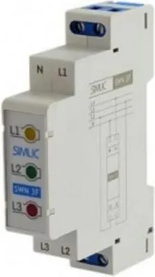 Produktbild von LED-Spannungsanzeige 3-phasig SWN 3F TS 35 grau 85132012