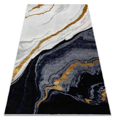 Image de Tapis EMERALD exclusif 1017 glamour, élégant marbre blu scuro / or bleu 120x170 cm