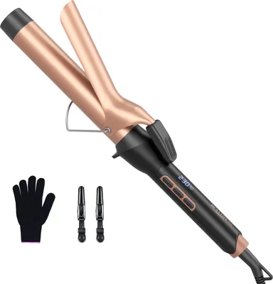 Produktbild von BESTOPE PRO Lockenstab 25mm, Lockenstab Große Locken Antistatischer Tourmalin-Keramik-Welleneisen LCD-Anzeige 120°C-230°C Schnelles Aufheizen Lockenstäbe für Natürliche, Lockere Locken
