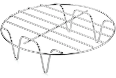 Image de PARENCE - Grille rond pour friteuse à air chaud - 17,5 x 17,5 x 2,5 cm - Acier inoxydable
