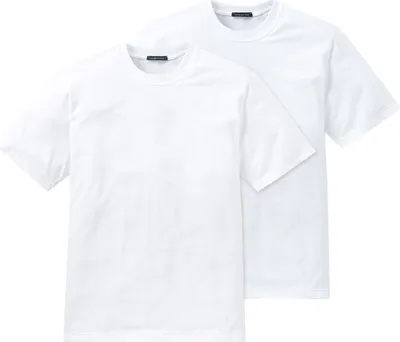 Productafbeelding van Schiesser American T-shirt met ronde hals, 2-pack - Wit, maat: M