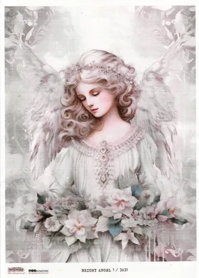 Image de Papier de riz A4 - Scraplove - Bright Angel 1