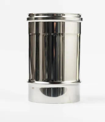 Productafbeelding van RVS kachelpijp 200 mm × 25 cm, enkelwandig – Kamininox