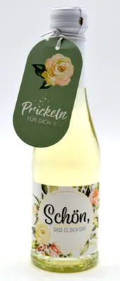 Produktbild von Perlwein Prickeln 0,2 l "Blumen" mit Geschenkanhänger
