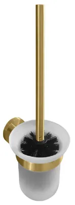 Produktbild von X-ROUND GOLD Hänge-WC-Bürste, Milchglas, Gold matt