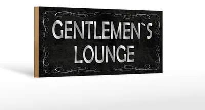 Produktbild von Holzschild Hinweis 27x10cm Gentelmen`s Lounge Männer