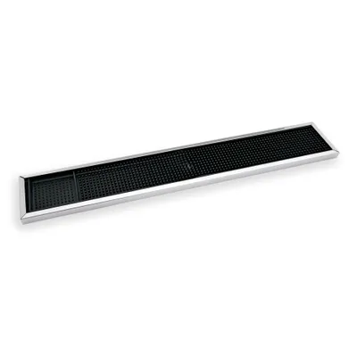 Immagine prodotto di Tappetino da bar con vaschetta in acciaio inox 60 x 10 x 1,7 cm