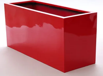 Produktbild von Elegant Einrichten | Pflanzkübel | Fiberglas | rechteckig | 84x30x40cm | hochglanz rot.