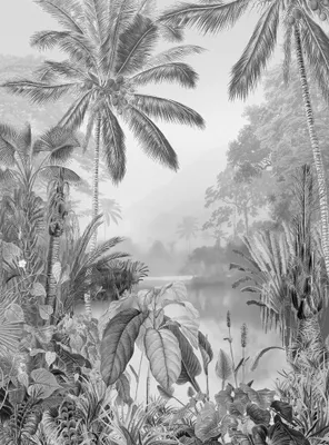 Obrázok produktu pre Sanders & Sanders Tropical Lake Wallpaper Grey 200 x 270 cm