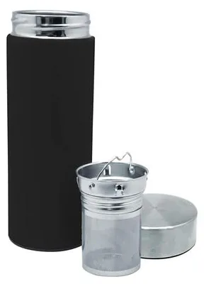 Thermosflasche 300 ml schwarz doppelwandig für Tee