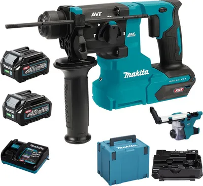 Zdjęcie produktu dla Makita Młotowiertarka 40V Xgt Hr010Gd201 2,1J 2X2,5Ah Bl +System Odsysania 1911P2-6