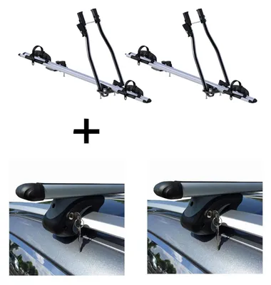 Produktbild von 2x Fahrradträger SAGITTAR + Relingträger VDP L120 kompatibel mit für Mazda 5 05-10