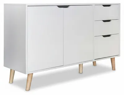 Immagine prodotto di Credenza Moderna Capiente Madia Mobile Soggiorno 120x40x74.5 cm - Colore: bianco