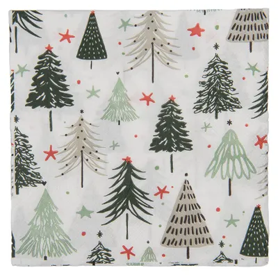 Produktbild von Clayre & Eef Servietten Papier 20er Set 33x33 cm Weiß Papier