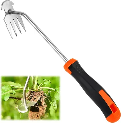 Produktbild von Gartenarbeit Unkrautstecher mit Gummigriff - Gartengerät für effektive Unkrautentfernung