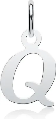 Produktbild von Unique Kettenanhänger "Q" 925er Silber Buchstabenanhänger  SP0908