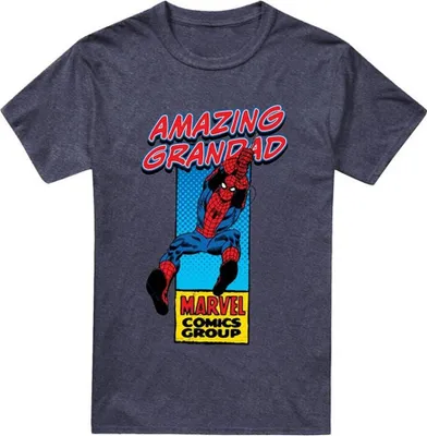 Produktbild von Marvel Comics - "Amazing Grandad" T-Shirt für Herren, meliert TV23900 (XL) (Marineblau Meliert)