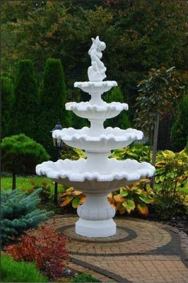 Produktbild von Zierbrunnen Springbrunnen Brunnen Garten Dekoration Fontaine Teich GRECO RAGAZZI
