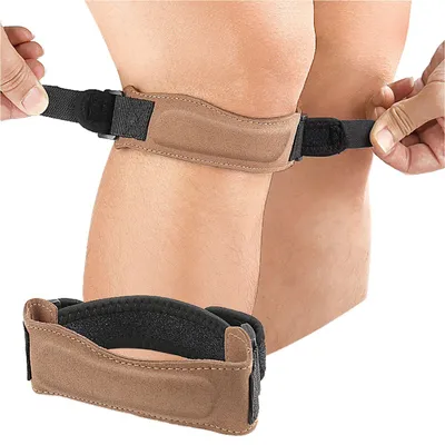 Produktbild von 2 Stück Patellasehnenbandage, Verstellbar Kniescheiben Kniebandage für Laufen Fußball