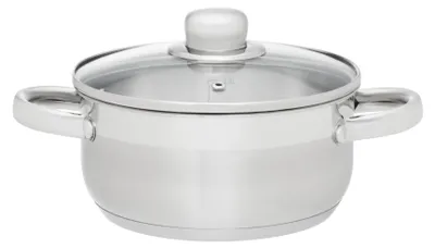 Produktbild von Stahltopf mit Glasdeckel, 2 l