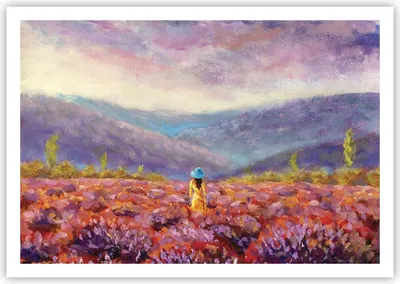 Produktbild von Poster - Poster ohne Rahmen - Feld Frau Landschaft - 100x70 cm - Wand Bild - Wanddeko - Wandbilder - Kunstposter - Wandposter - Bilder - Kunstdruck - Wanddekoration - Wandbild - P2XAA100x70-5074