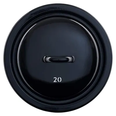 Deckel Ø 20 cm, schwarz, Emaille, für alle Herdarten