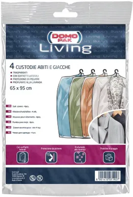 Obrázok produktu pre Domopak 918035, taška na skladovanie oblečenia, Priehľadná, Polyetylen, 65 cm, 95 cm
