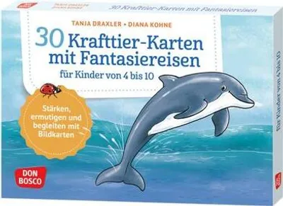 Image de 30 cartes « animaux totems » proposant des voyages imaginaires pour les enfants de 4 à 10 ans