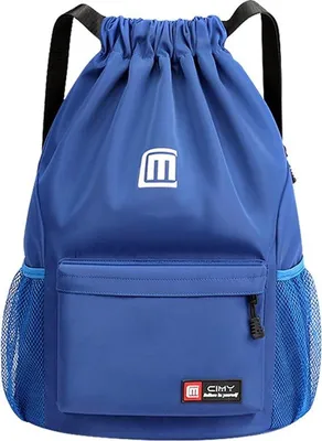 Immagine prodotto di Borsa sportiva impermeabile in nylon, grande, con cordoncino e tasche a rete, in coppia