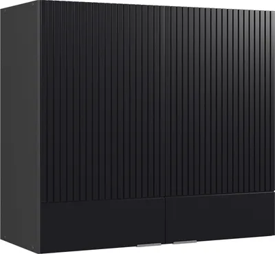 Obrázek produktu pro Skleněná kuchyňská skříňka Vicco Fame-Line Černý pruhovaný 80 cm, Model 50709