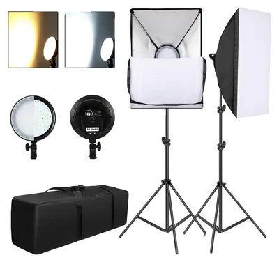 Immagine prodotto di Set di illuminazione fotografica con softbox, supporto a quattro lampade, treppiede regolabile, SH-RGX-03-02