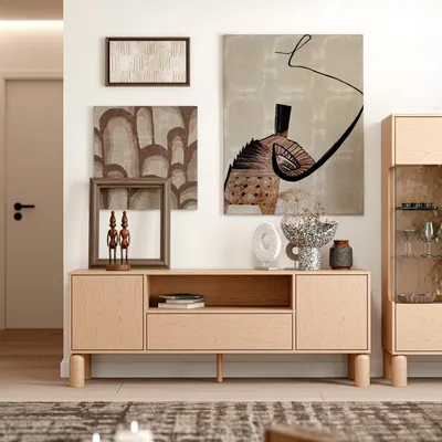 Image de Meuble TV SENA, 160 cm, design moderne avec un grand espace de rangement