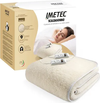 Immagine prodotto di Scaldasonno Matrimoniale Imetec 16800 Elettrico 110 W Lana Bianco