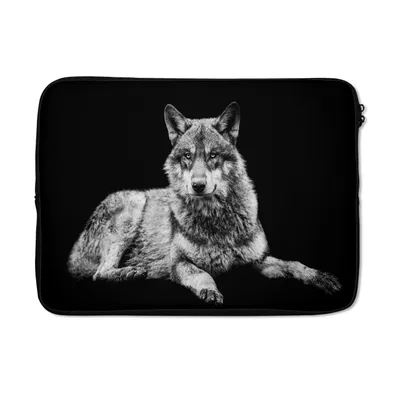 Produktbild von MuchoWow® Laptop Hülle 14 ZollWildlife - Wolf - Schwarz - Weiß Laptoptasche - Laptoptasche - Stoßsicher - Schutzhaube
