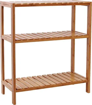 Produktbild von Badezimmerregal - 3 Böden - 60x66x26 cm - Bambus