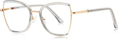 Immagine prodotto di VeyRey Occhiali da vista oversize da donna Zep Clear con blocco della luce blu