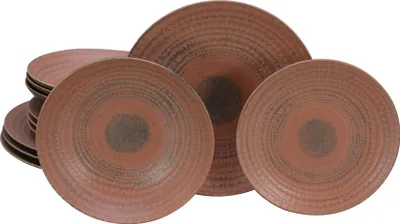 Produktbild von CreaTable, 24859, Neapel Terra, Tellerset 12-tlg, Steinzeug