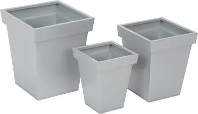 Produktbild von 3er Set Pflanztopf Blumentopf Übertopf Kübel Abtropfkante wetterfest frostfest