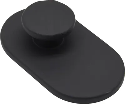 Produktbild von Mantelhaken Cozy Hook 2 Garderobenhaken - Platte oval, Haken strukturiert, schwarz